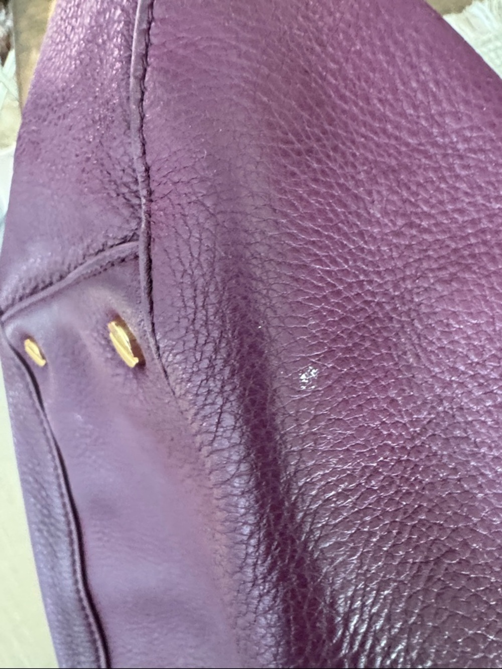 Tory Burch Amanda Plum Hobo Bag with Gold Logo & plain dusty - Picture 4 of 8